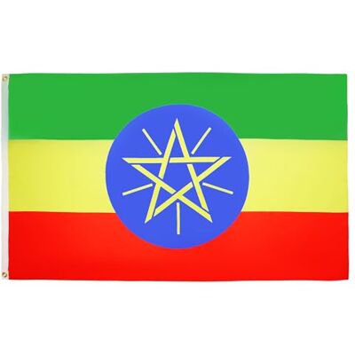 AZ FLAG Bandera Etiopía 150x90 cm Estandarte Etíope Poliéster 100D 2 Ojales AZ FLAG Bandera Etiopía 150x90 cm Estandarte Etíope Poliéster 100D 2 Ojales