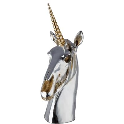 Gilde Escultura Aurex Unicornio de Resina – Brillante – Plata – Altura 48 cm x Ancho 29 cm – Figura Decorativa Gilde Escultura Aurex Unicornio de Resina – Brillante – Plata – Altura 48 cm x Ancho 29 cm – Figura Decorativa