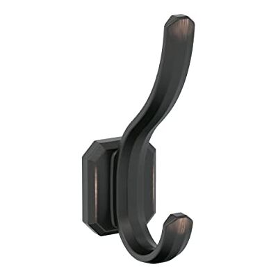 Amerock Granlyn Gancho decorativo de pared de bronce aceitado de doble punta Amerock Granlyn Gancho decorativo de pared de bronce aceitado de doble punta