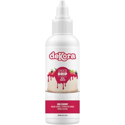 dekora Choco Drip Rojo Cerezo Decoracion para Tartas de Azucar Efecto Goteo 180 g dekora Choco Drip Rojo Cerezo Decoracion para Tartas de Azucar Efecto Goteo 180 g
