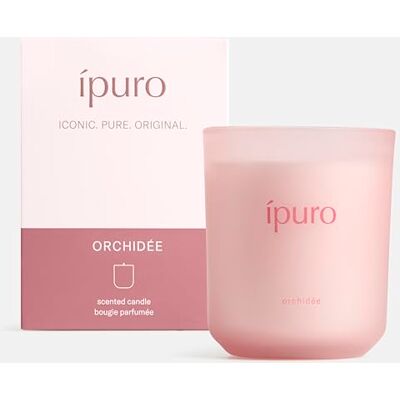 Ipuro Classic Vela aromática en vaso de orquídea, 270 g, vela aromática decorativa con limón y melocotón, violeta y lirio del valle velas perfumadas con aroma de larga duración, color rosa Ipuro Classic Vela aromática en vaso de orquídea, 270 g, vela aromática decorativa con limón y melocotón, violeta y lirio del valle velas perfumadas con aroma de larga duración, color rosa