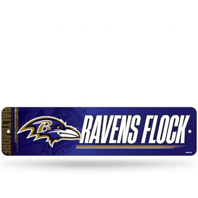 Rico Industries NFL Football Baltimore Ravens Placa de metal para calle, 10,2 x 38,1 cm, decoración del hogar, dormitorio oficina Man Cave Rico Industries NFL Football Baltimore Ravens Placa de metal para calle, 10,2 x 38,1 cm, decoración del hogar, dormitorio oficina Man Cave