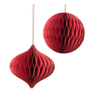Broste Copenhagen Christmas Mix Colgador de Papel (2 Unidades), Color Rojo Broste Copenhagen Christmas Mix Colgador de Papel (2 Unidades), Color Rojo