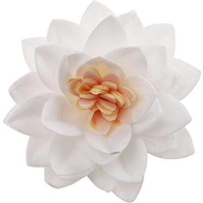 dekora Flor de Loto Flores Comestibles para Tartas Decoracion Tartas Cumpleaños de Oblea Color Blanco 7 cm dekora Flor de Loto Flores Comestibles para Tartas Decoracion Tartas Cumpleaños de Oblea Color Blanco 7 cm