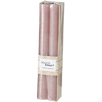 Boltze Melia Velas (parafina, 20 cm, 4 unidades), color rosa claro Boltze Melia Velas (parafina, 20 cm, 4 unidades), color rosa claro