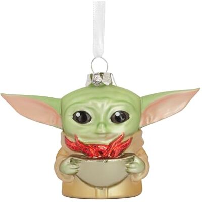 Hallmark Grogu Adorno de Cristal, decoración de árbol de Star Wars, The Mandalorian, Adorno Colgante de Cristal, Adorno Colgante, Regalos para Navidad Hallmark Grogu Adorno de Cristal, decoración de árbol de Star Wars, The Mandalorian, Adorno Colgante de Cristal, Adorno Colgante, Regalos para Navidad