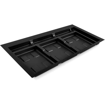 EMUCA Base contenedores cajón cocina, 3 huecos, M90cm (836x482 mm), Negro EMUCA Base contenedores cajón cocina, 3 huecos, M90cm (836x482 mm), Negro