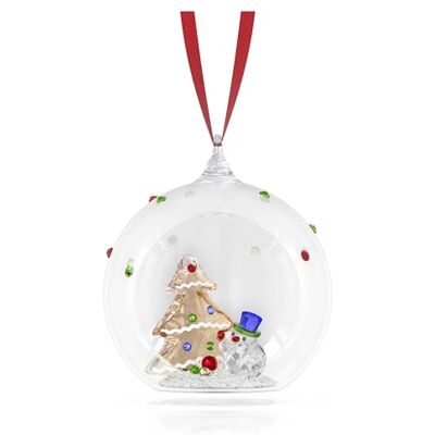 Swarovski Holiday Cheer, Decoración Bola con Árbol y Muñeco de Nieve, Figura de Bola de Cristal, Cinta de Grosgrain roja, 763 Facetas, Múltiples Colores y Detalles, Crystal Rocks con Efecto Moonlight Swarovski Holiday Cheer, Decoración Bola con Árbol y Muñeco de Nieve, Figura de Bola de Cristal, Cinta de Grosgrain roja, 763 Facetas, Múltiples Colores y Detalles, Crystal Rocks con Efecto Moonlight