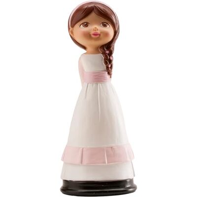 dekora Figura Decorativa para Primera Comunión Niña con Trenza Elaborada en Resina Adorno para Tartas 15 Centímetros de Alto Diseño Original y Detallado Apto para Contacto Alimentario dekora Figura Decorativa para Primera Comunión Niña con Trenza Elaborada en Resina Adorno para Tartas 15 Centímetros de Alto Diseño Original y Detallado Apto para Contacto Alimentario