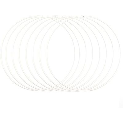 Creative Metal para Manualidades, Blanco, 8 Piezas, 25 cm x 3 mm, Aro Atrapasueños, Anillo de Guirnalda para Tapiz de Macramé, Ganchillo, Decoraciones Nupciales Creative Metal para Manualidades, Blanco, 8 Piezas, 25 cm x 3 mm, Aro Atrapasueños, Anillo de Guirnalda para Tapiz de Macramé, Ganchillo, Decoraciones Nupciales