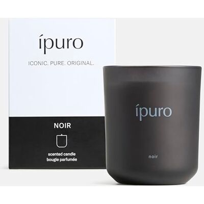 Ipuro Vela aromática clásica en tarro de cristal NOIR 270 g – Vela aromática decorativa con rosa y pachulí, sándalo, eucalipto y coco, velas con aroma de larga duración, color negro Ipuro Vela aromática clásica en tarro de cristal NOIR 270 g – Vela aromática decorativa con rosa y pachulí, sándalo, eucalipto y coco, velas con aroma de larga duración, color negro