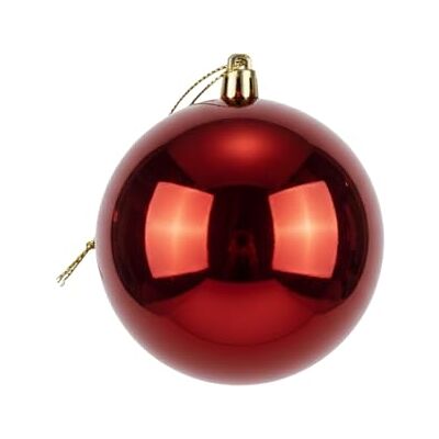 SHATCHI Bolas de Navidad Grandes de PVC de Color Rojo Oscuro de 25 cm, inastillables, Acabado Brillante, decoración Festiva para Colgar en el árbol de Navidad, Adorno Redondo para decoración del hogar SHATCHI Bolas de Navidad Grandes de PVC de Color Rojo Oscuro de 25 cm, inastillables, Acabado Brillante, decoración Festiva para Colgar en el árbol de Navidad, Adorno Redondo para decoración del hogar