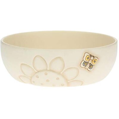 Cuenco de cerámica Thun con flor y mariposa - Accesorios de cocina - Línea Elegance - Porcelana - ø 26 cm Cuenco de cerámica Thun con flor y mariposa - Accesorios de cocina - Línea Elegance - Porcelana - ø 26 cm