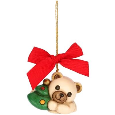 THUN Adorno navideño Teddy con árbol de Navidad de cerámica, pequeño, 5,8 x 3,7 cm, Altura 4,4 cm THUN Adorno navideño Teddy con árbol de Navidad de cerámica, pequeño, 5,8 x 3,7 cm, Altura 4,4 cm