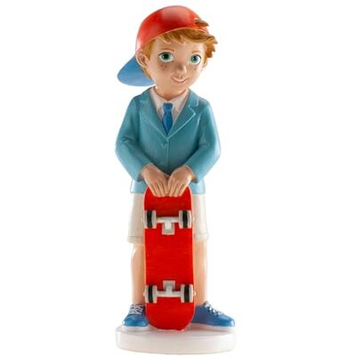 dekora Figura Decorativa para Primera Comunión Niño con Monopatín Elaborada en Resina Adorno para Tartas 16 Centímetros de Alto Diseño Original y Detallado Apto para Contacto Alimentario dekora Figura Decorativa para Primera Comunión Niño con Monopatín Elaborada en Resina Adorno para Tartas 16 Centímetros de Alto Diseño Original y Detallado Apto para Contacto Alimentario