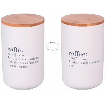 Tivoli Victionary Tarro de café de cerámica con tapa de bambú (1000 ml) Tivoli Victionary Tarro de café de cerámica con tapa de bambú (1000 ml)