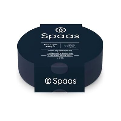 Spaas Glow Vela perfumada de 4 mechas, 20 h, aroma Midnight Magic Spaas Glow Vela perfumada de 4 mechas, 20 h, aroma Midnight Magic