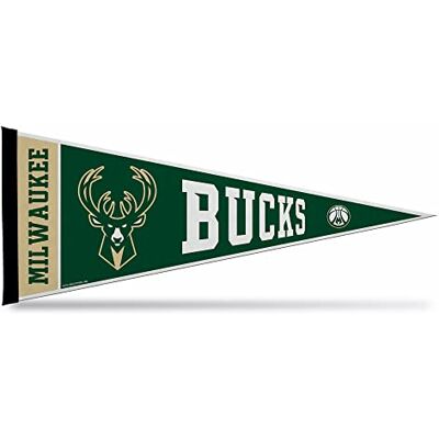 Rico Industries NBA Basketball Milwaukee Bucks Banderín de fieltro para decoración de pared, 30,5 x 76,2 cm, ideal para el hogar, dormitorio, cueva de hombre Rico Industries NBA Basketball Milwaukee Bucks Banderín de fieltro para decoración de pared, 30,5 x 76,2 cm, ideal para el hogar, dormitorio, cueva de hombre