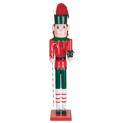 GALILEO Santa's House Cascanueces navideño de Madera, 80 cm de Altura GALILEO Santa's House Cascanueces navideño de Madera, 80 cm de Altura