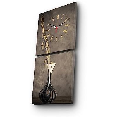 WELL HOME MOBILIARIO & DECORACIÓN Reloj de Pared de Lienzo Decorativo con Estilo de jarrón WELL HOME MOBILIARIO & DECORACIÓN Reloj de Pared de Lienzo Decorativo con Estilo de jarrón