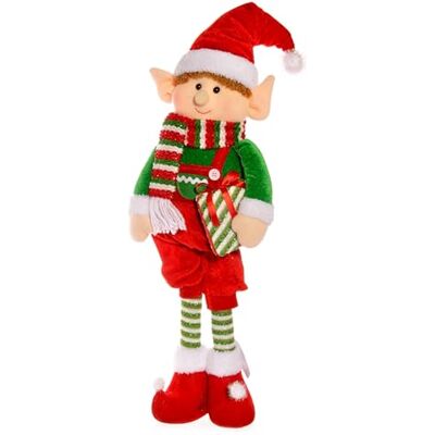 Ciao Christmas Elf Male (60cm) Puppet Decoration in Polyester, and, Red, Green, 60 cm Ciao Christmas Elf Male (60cm) Puppet Decoration in Polyester, and, Red, Green, 60 cm