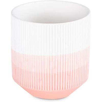 Vaso de cerámica beige rosado de AmeliaHome - Estilo moderno - 9 cm diámetro de agujero Vaso de cerámica beige rosado de AmeliaHome - Estilo moderno - 9 cm diámetro de agujero