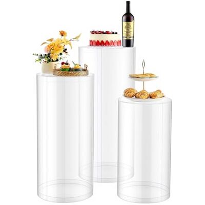 VEVOR Soporte Floral para Bodas, 3 uds, Pedestal Cilíndrico Redondo de 60/75/90 cm, con Tapa Acrílica Transparente, Diseño Moderno y Duradero, para Fiestas, Cumpleaños y Decoración Artística VEVOR Soporte Floral para Bodas, 3 uds, Pedestal Cilíndrico Redondo de 60/75/90 cm, con Tapa Acrílica Transparente, Diseño Moderno y Duradero, para Fiestas, Cumpleaños y Decoración Artística