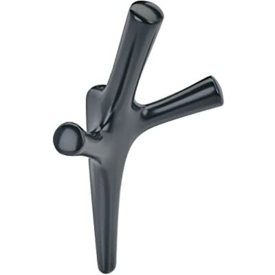Amerock Kodiak Gancho de pared decorativo contemporáneo de triple punta, color negro mate Amerock Kodiak Gancho de pared decorativo contemporáneo de triple punta, color negro mate
