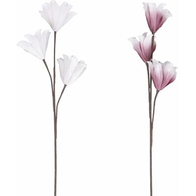 GALILEO Juego de 12 Flores de Magnolia Artificiales de plástico (PE) h. 104 cm, Sibila GALILEO Juego de 12 Flores de Magnolia Artificiales de plástico (PE) h. 104 cm, Sibila