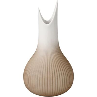 Goebel Jarrón, Porcelana de Galleta, Blanco y marrón, 8 cm Goebel Jarrón, Porcelana de Galleta, Blanco y marrón, 8 cm