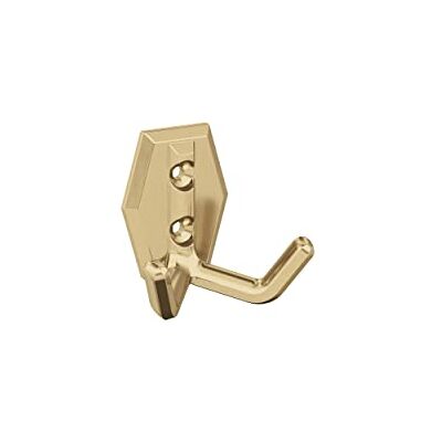 Amerock Benton Gancho decorativo de pared de bronce champán de doble punta Amerock Benton Gancho decorativo de pared de bronce champán de doble punta