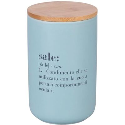 Tivoli Victionary Tarro de sal de cerámica (1000 ml, tapa de bambú) Tivoli Victionary Tarro de sal de cerámica (1000 ml, tapa de bambú)