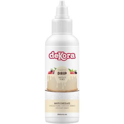 dekora Choco Drip Chocolate Blanco Decoracion para Tartas de Chocolate Efecto Goteo 180 g dekora Choco Drip Chocolate Blanco Decoracion para Tartas de Chocolate Efecto Goteo 180 g