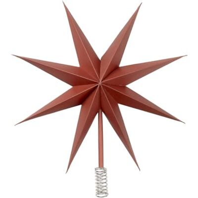 Broste Copenhagen Top Star Pompeian Punta para árbol de Navidad (30 cm), Color Rojo Broste Copenhagen Top Star Pompeian Punta para árbol de Navidad (30 cm), Color Rojo
