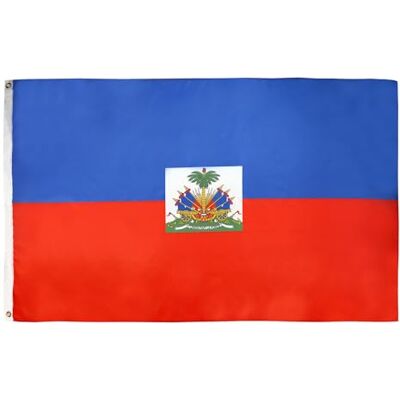 AZ FLAG Bandera Haití 150x90 cm Estandarte Haitiana Poliéster 100D 2 Ojales AZ FLAG Bandera Haití 150x90 cm Estandarte Haitiana Poliéster 100D 2 Ojales