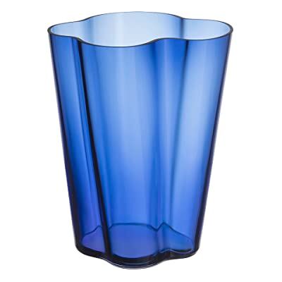 iittala Aalto Jarrón de Cristal (21,4 x 21,4 x 27 cm), Color Azul iittala Aalto Jarrón de Cristal (21,4 x 21,4 x 27 cm), Color Azul