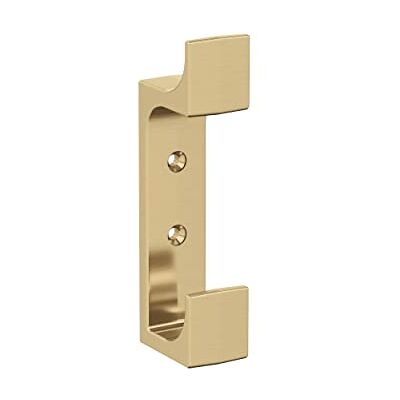 Amerock Bray Gancho de pared decorativo de bronce champán contemporáneo de doble punta Amerock Bray Gancho de pared decorativo de bronce champán contemporáneo de doble punta