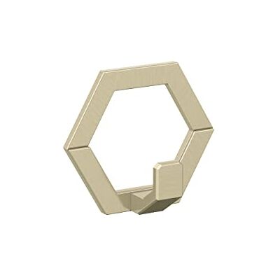 Amerock Prismo Gancho de pared decorativo contemporáneo de una sola punta, color champán dorado Amerock Prismo Gancho de pared decorativo contemporáneo de una sola punta, color champán dorado