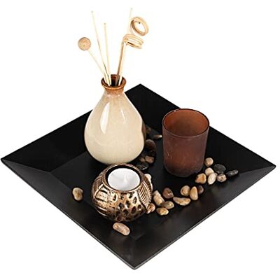 lachineuse –Bandeja Decorativa Zen para Velas–Decoración del hogar–24x20 cm lachineuse –Bandeja Decorativa Zen para Velas–Decoración del hogar–24x20 cm
