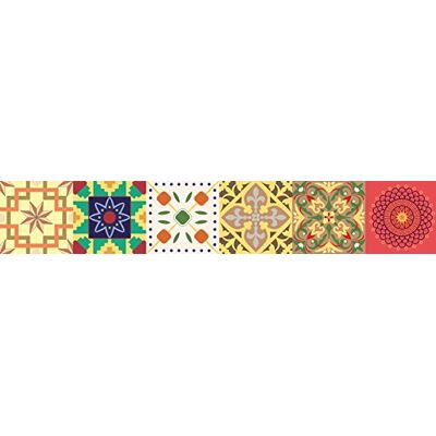 Printodecor Set de 24 Azulejos Decorativos en Vinilo Adhesivo 10x10 cm Rojo y Verde Printodecor Set de 24 Azulejos Decorativos en Vinilo Adhesivo 10x10 cm Rojo y Verde