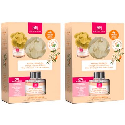 CRISTALINAS Pack 2 Ambientador Flor Perfumada Aroma Azahar Larga Duración 4 Semanas 2x40ml 0% Alcohol CRISTALINAS Pack 2 Ambientador Flor Perfumada Aroma Azahar Larga Duración 4 Semanas 2x40ml 0% Alcohol