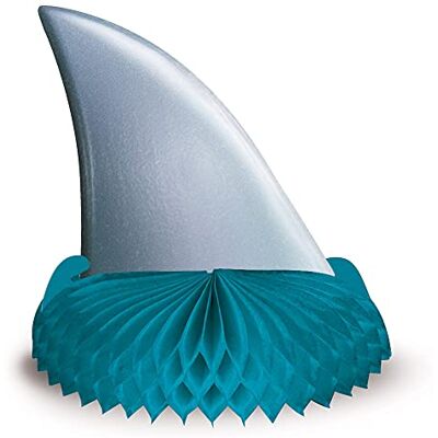 Beistle 3 piezas de suministros de fiesta temática de tiburón, decoraciones de cumpleaños, centros de mesa, 6.75 x 6.25 pulgadas, gris/azul Beistle 3 piezas de suministros de fiesta temática de tiburón, decoraciones de cumpleaños, centros de mesa, 6.75 x 6.25 pulgadas, gris/azul