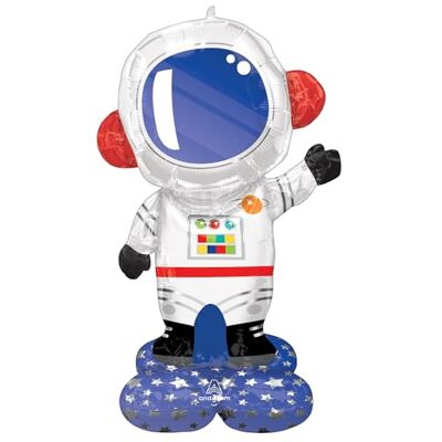 amscan Globo de astronauta de anagrama de 144 cm de Airloonz para otoño, Halloween, fiesta de cumpleaños, suministros de decoración amscan Globo de astronauta de anagrama de 144 cm de Airloonz para otoño, Halloween, fiesta de cumpleaños, suministros de decoración