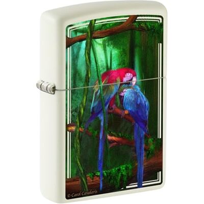 Zippo Encendedor a Prueba de Viento Carol Cavalaris Parrots Brilla en la Oscuridad, Color Image Recargable Reutilizable Diseño a Prueba de Viento Caja de Regalo Hecho en EEUU Zippo Encendedor a Prueba de Viento Carol Cavalaris Parrots Brilla en la Oscuridad, Color Image Recargable Reutilizable Diseño a Prueba de Viento Caja de Regalo Hecho en EEUU