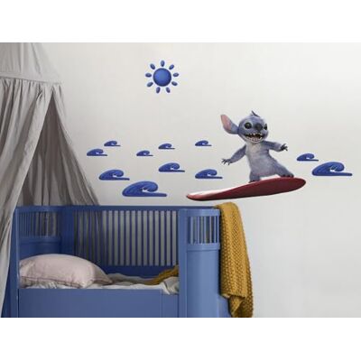 Komar Graz Design Adhesivo decorativo para pared (13 piezas, 70 x 50 cm), diseño de Stitch de Disney, color azul Komar Graz Design Adhesivo decorativo para pared (13 piezas, 70 x 50 cm), diseño de Stitch de Disney, color azul