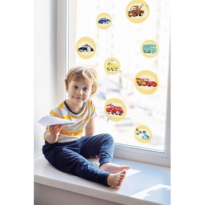Komar WTD Pegatina para ventana (30 x 30 cm, 2 láminas), diseño de Cars Ka-Chow Bubbles Komar WTD Pegatina para ventana (30 x 30 cm, 2 láminas), diseño de Cars Ka-Chow Bubbles