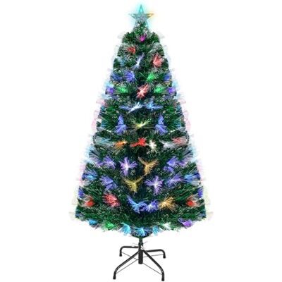 Uten Árbol de Navidad Artificial 120 cm de Fibra Óptica con Luces LED Multicolor Integradas, 125 Puntas de PVC, Arvore de Natal con Base Metálica Uten Árbol de Navidad Artificial 120 cm de Fibra Óptica con Luces LED Multicolor Integradas, 125 Puntas de PVC, Arvore de Natal con Base Metálica