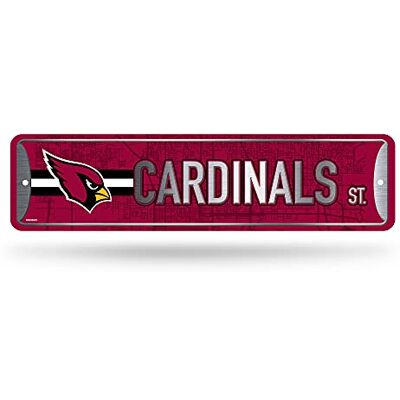 Rico Industries NFL Arizona Cardinals Letrero de calle de metal para decoración del hogar (4 x 15 pulgadas), ideal para el hogar, oficina, dormitorio y cueva de hombre Rico Industries NFL Arizona Cardinals Letrero de calle de metal para decoración del hogar (4 x 15 pulgadas), ideal para el hogar, oficina, dormitorio y cueva de hombre