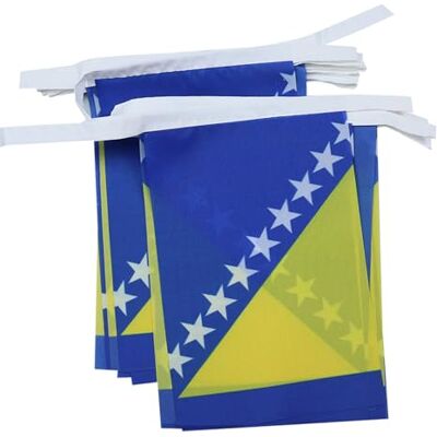 AZ FLAG Guirnalda Bosnia y Herzegovina 6 m 20 banderas Poliéster Ligero AZ FLAG Guirnalda Bosnia y Herzegovina 6 m 20 banderas Poliéster Ligero