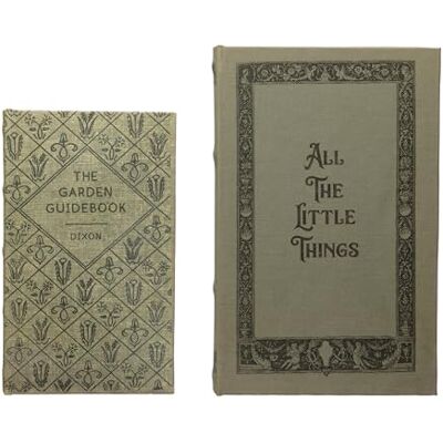 Creative Cajas de almacenamiento para libros de MDF y lona, juego de 2 All The Little Things Creative Cajas de almacenamiento para libros de MDF y lona, juego de 2 All The Little Things